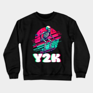 Skeleton Skateboarding Y2k Crewneck Sweatshirt